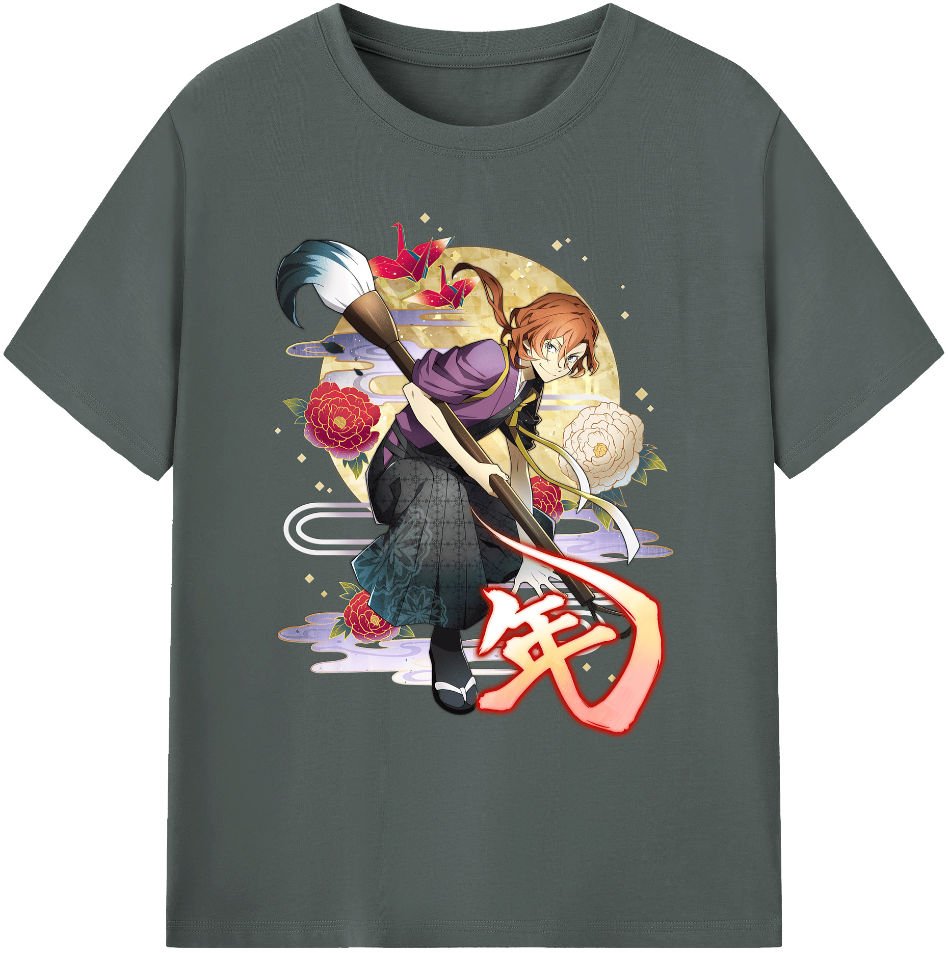 （画像用） 文豪ストレイドッグス Bungo Stray Dogs 綿100％ メンズ半袖Tシャツ｜肌触りやわらか＆通気性